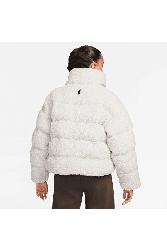 Sportswear Therma-FIT Syntetic-Fill City Sherpa Kadın Bej Peluş Ceket