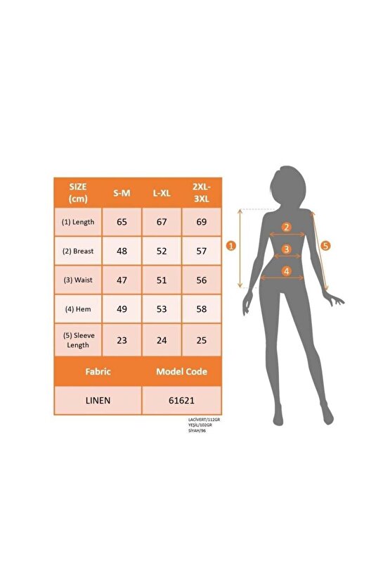 Kadın Kısa Kollu V Yakalı Düğmeli Keten Bluz