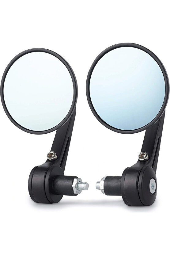 Modifiye Gidon Bağlantılı Oval Ayna Tk Siyah Cafe Racer