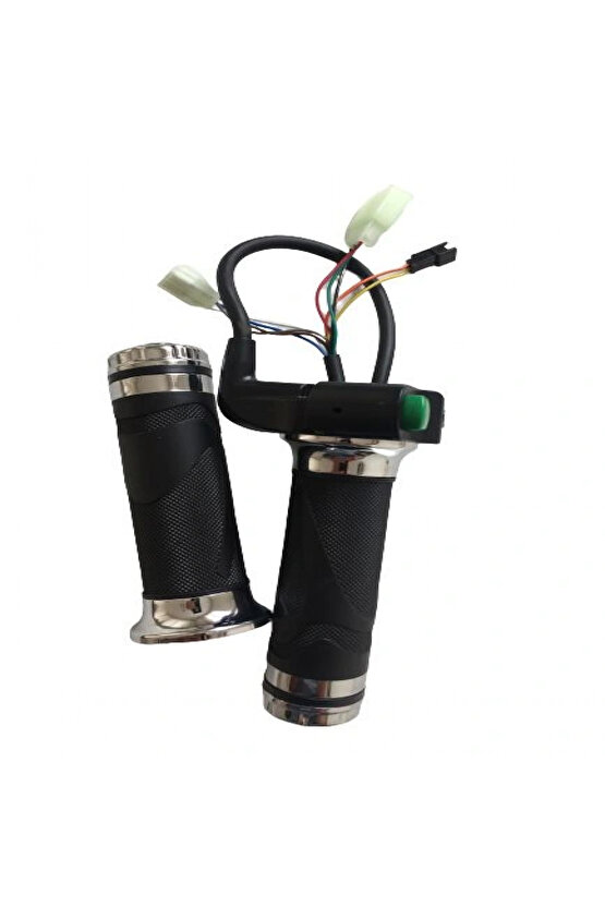 E-bike Vitesli Gaz Kolu 232 Yeşil Düğme 3 Işık