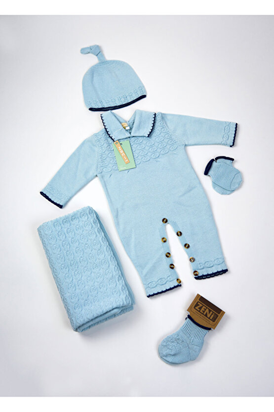 Yeni Doğan 5li Triko Tulum Set