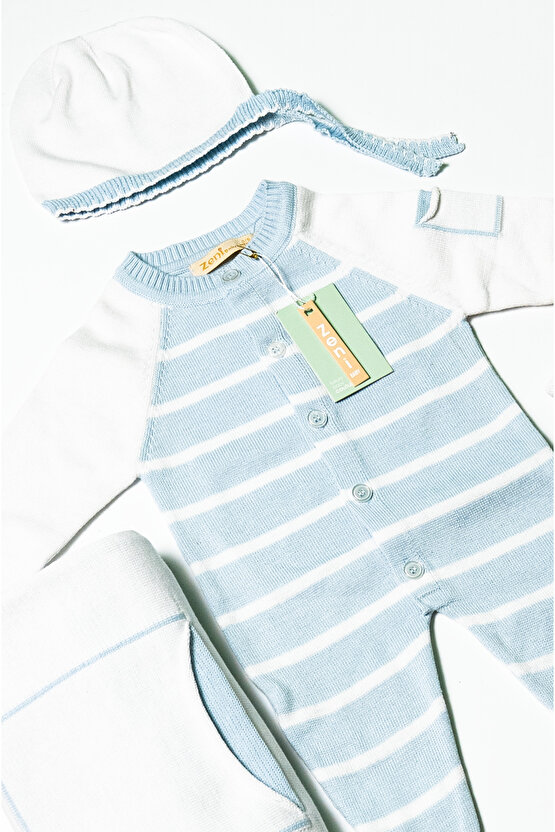 Yenidoğan 4lü Örme Triko Bebek Set