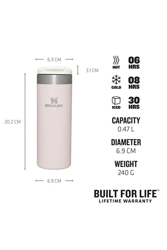 The Aerolıght Transıt Mug 0.47 Lt  16oz Rose Quartz Metallıc