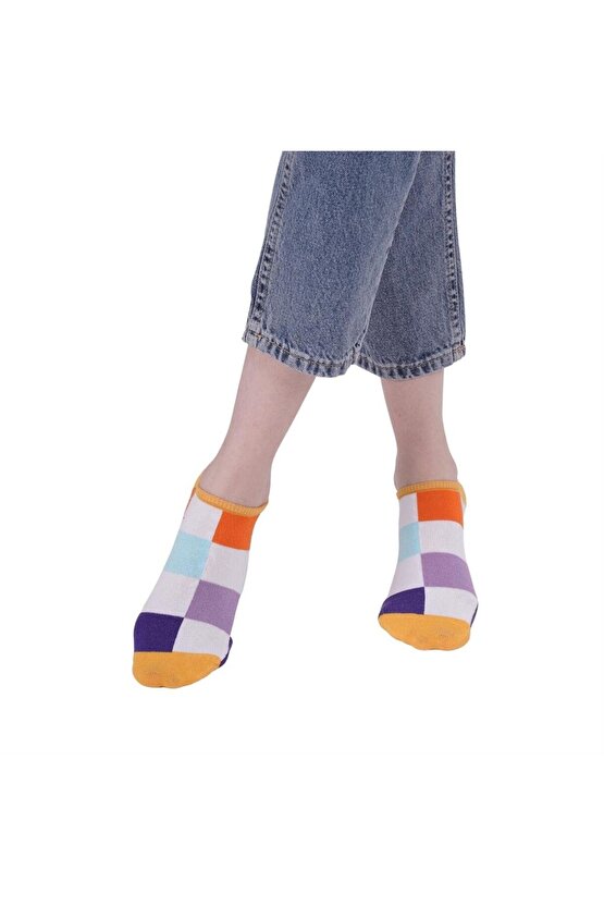 3 Çift Desenli Kadın Babet Çorap