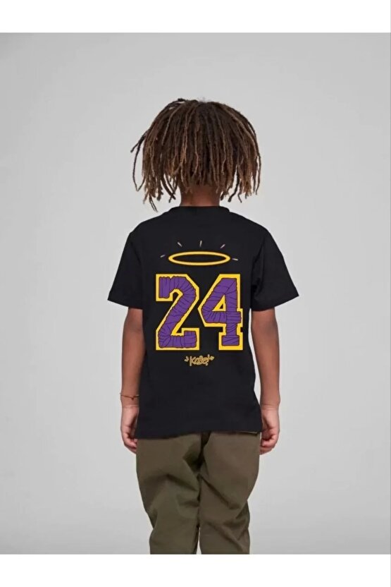 Çocuk Unisex Baskılı T-Shirt - Siyah