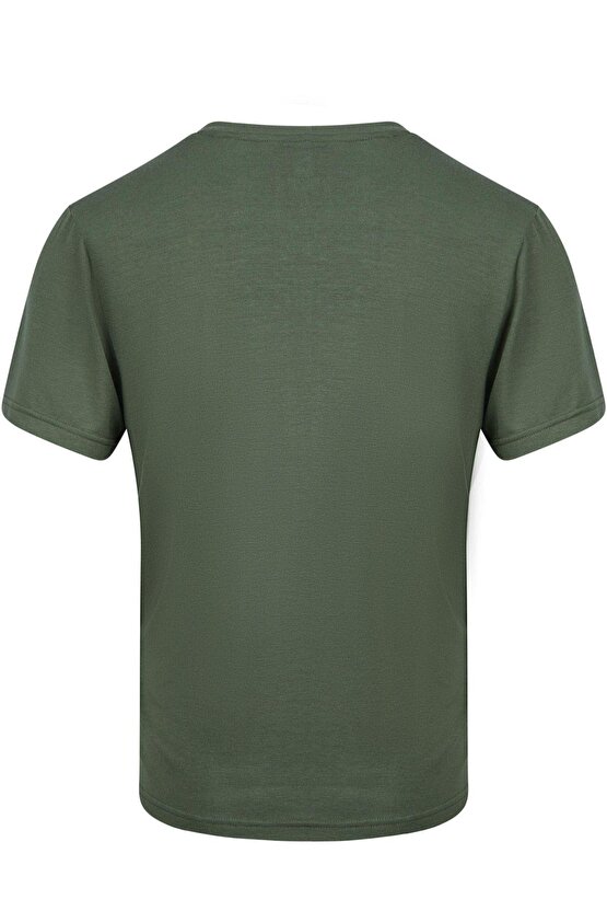 Victor Erkek Viloft V Yaka T-Shirt Haki