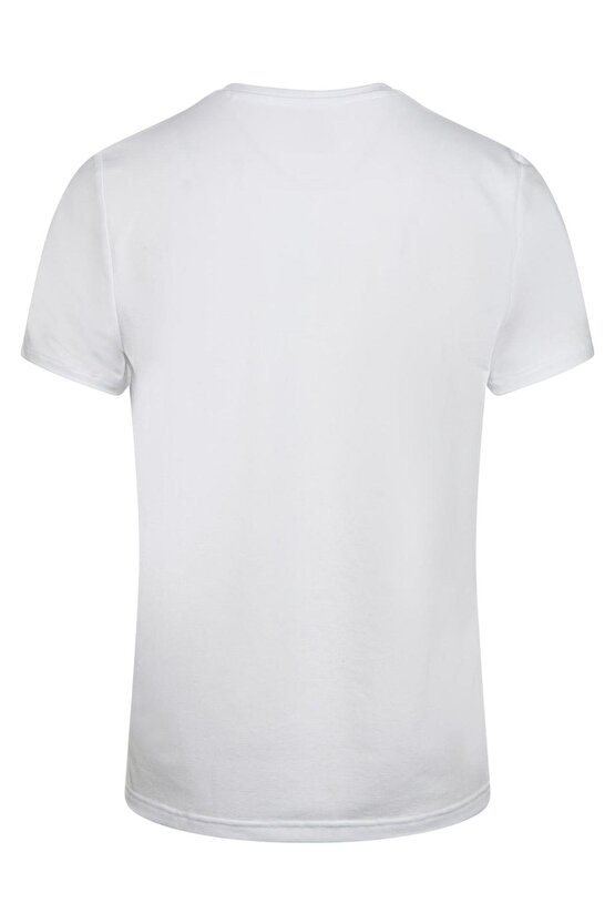 Victor Erkek Viloft V Yaka T-Shirt Beyaz