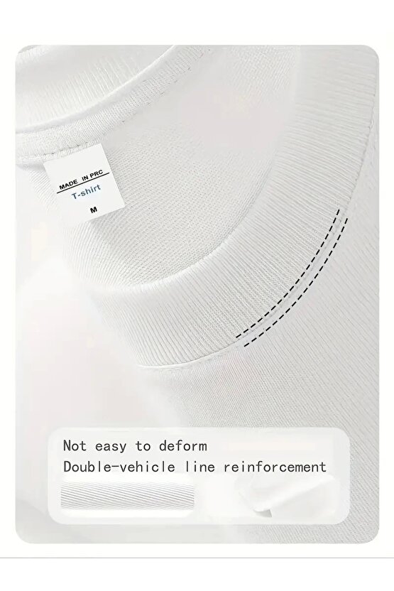 Day One Baskılı Oversize Bisiklet Yaka T-shirt - Beyaz