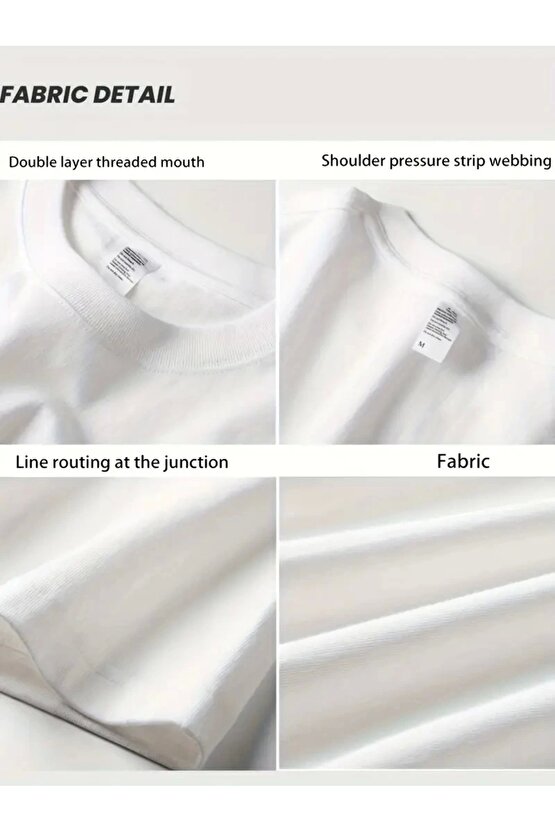 Geniş Kesim Pamuklu Tişört - GANDHI The Project Baskılı, Beyaz, Rahat Kesim, Kısa Kollu, Günlük Kı