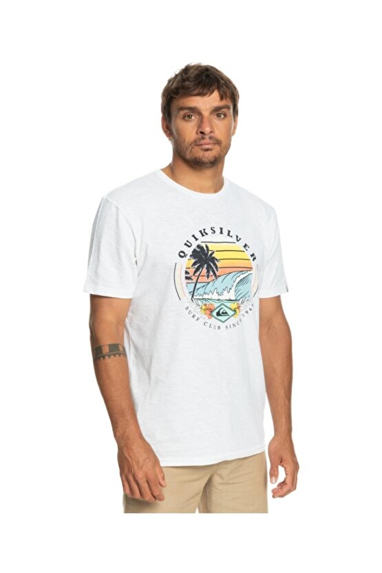 Qssurfclubıı M Tees Erkek Beyaz Tişört Eqyzt07282b