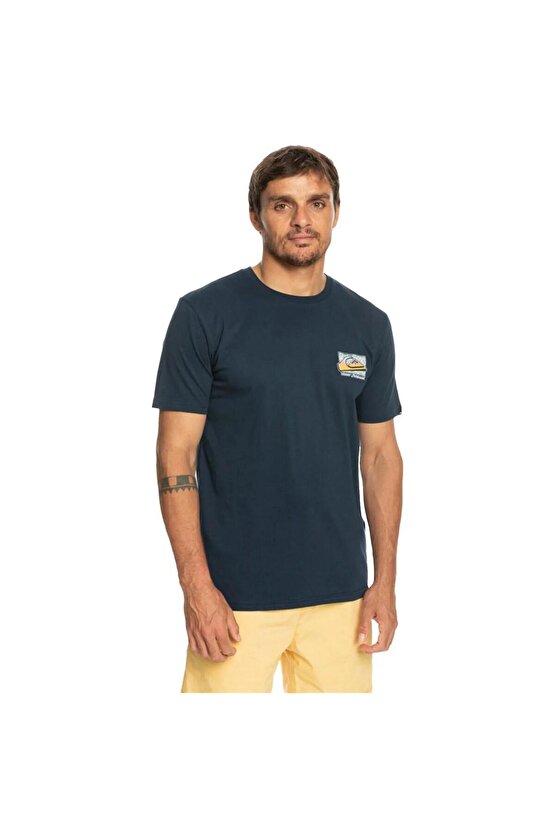 EQYZT07231 Retrofade M Tees Erkek Tişört Lacivert