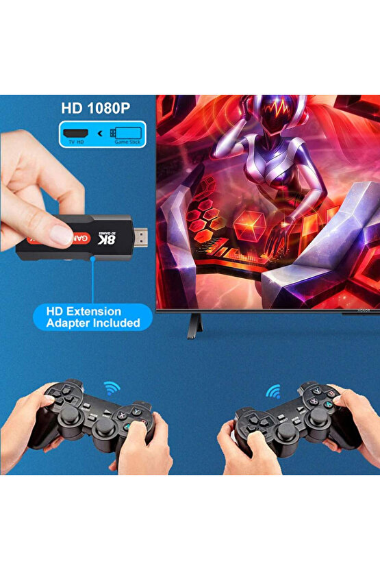 X2 Game TV Stick TV Box 64GB 10000+ Gaming HD 8K 5G WiFi Video Game Console