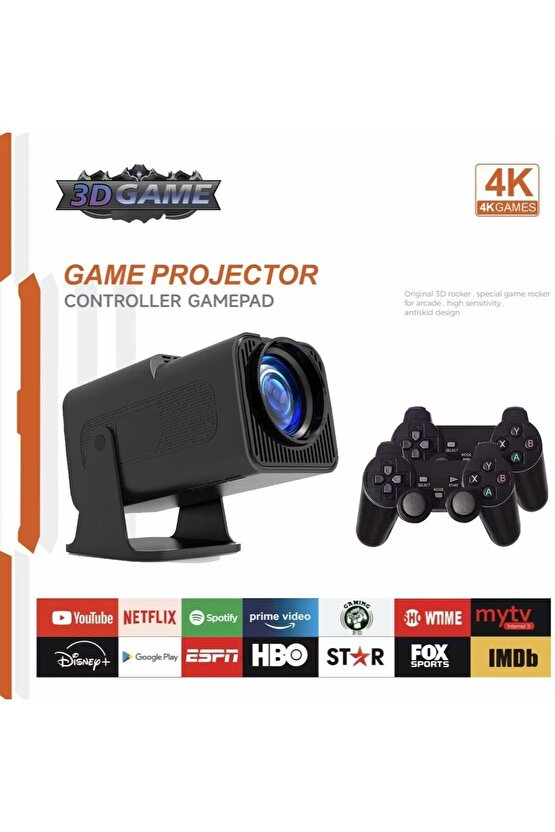 X12PLUS ANDROİD PROJEKTÖR + GAME PROJECTOR ULTRA HD 4K EV SİNEMA YANSITMA OYUN PROJEKSİYON CİHAZI