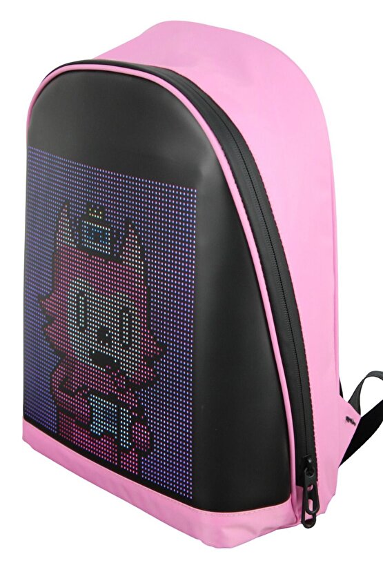 Led Ekranlı Motorsiklet Çantası Bluetooth APP Kontrollü Okul Sırt Çantası Gift Yazı Resim Pixell