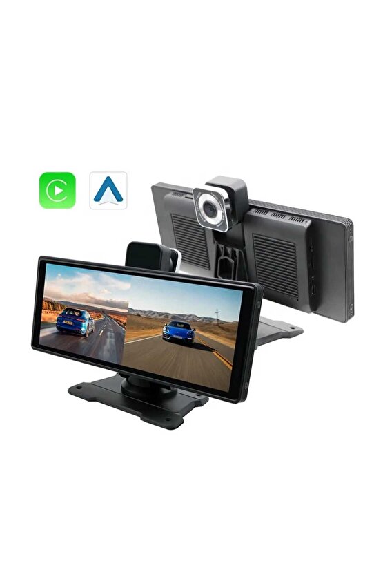 10.26 İNÇ CAR PLAY İOS ANDROİD UYUMLU 4K ULTRA HD ÖN ARKA ARAÇ KAMERASI BÜYÜK EKRAN WİFİ BLUETOOTH