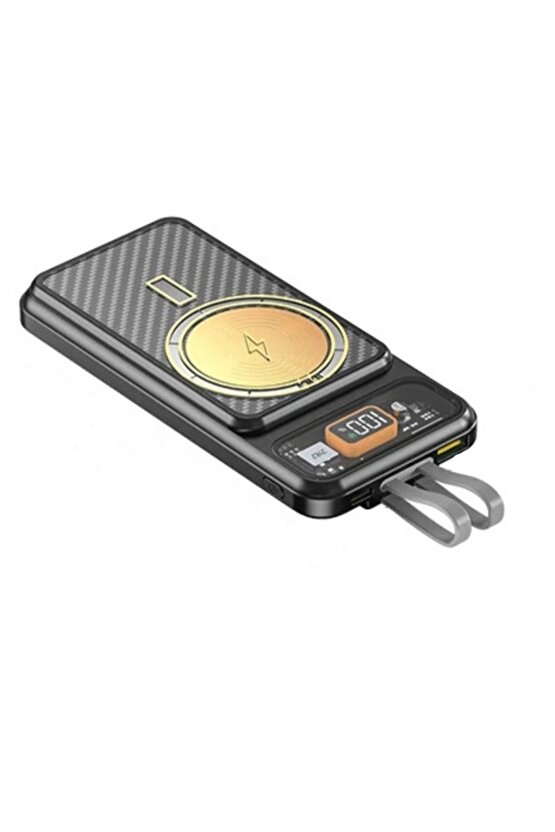 10000MAH 15W WİRELESS MAGSAFE KABLOSUZ ŞARJ ÖZELLİKLİ TAŞINABİLİR ŞARJ ALETİ LCD EKRANLI