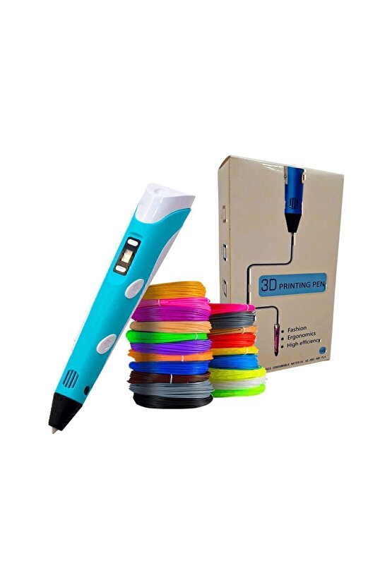 3d Yazıcı Kalem Sorelis 3d Kalem 3 Renk 3 Metre Hediye Filament Yazıcı Clnk mor sarı