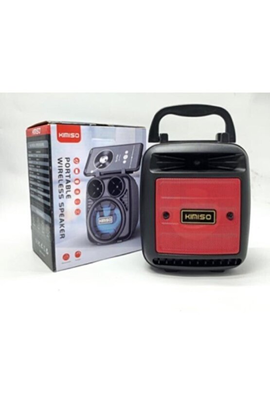 Kimiso Kms-1181 Işıklı Bluetooth Hoparlör Mini Speaker Usbsd Kartfm Radyo Rz-043