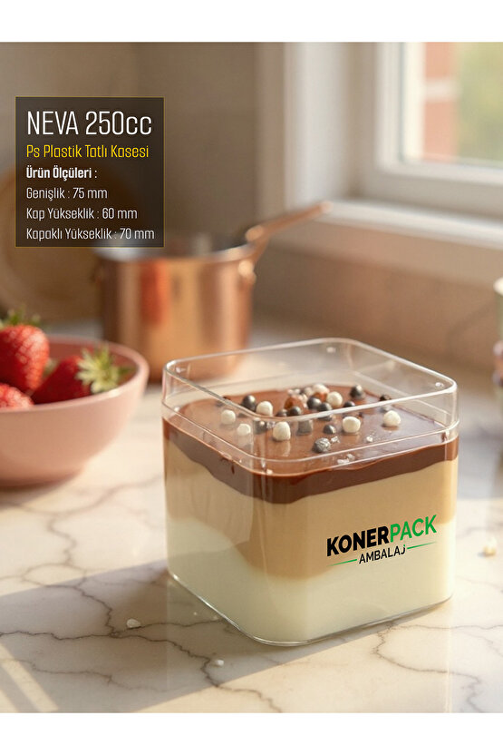 Plastik Magnolya Kasesi ,mika Sert Plastik Tatlı Kasesi , 12 Adet Kapaklı