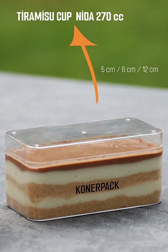 Tiramisu Cup Nida 270 cc - 12 Adet Kapaklı