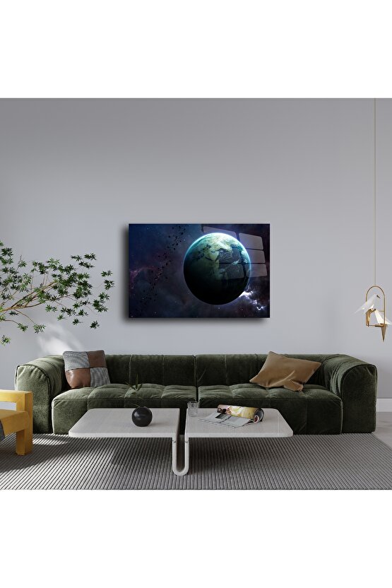 Galaksi Gezegen Kanvas Duvar Sanatı