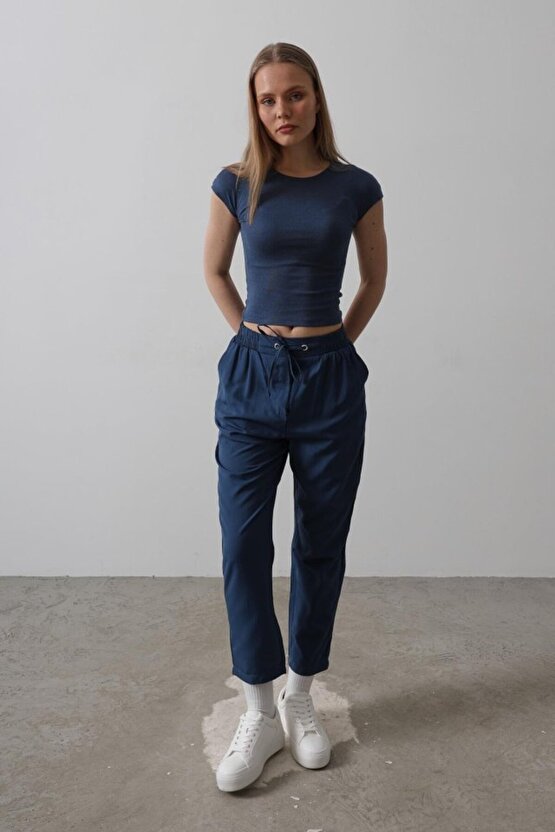 munn collection Pantolon - İndigo