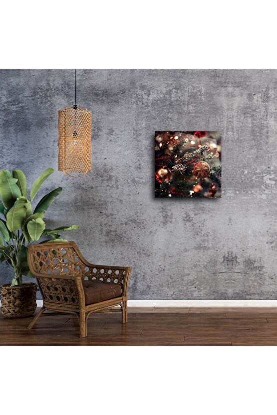 Parıltılı Yılbaşı Temalı Modern Duvar Dekoru