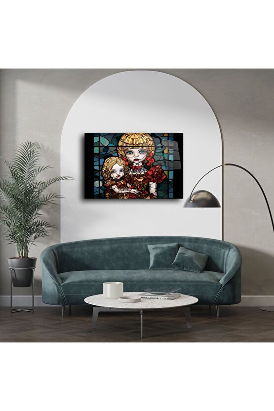 Cam Duvar Sanatı Kız Kardeşler Paneli