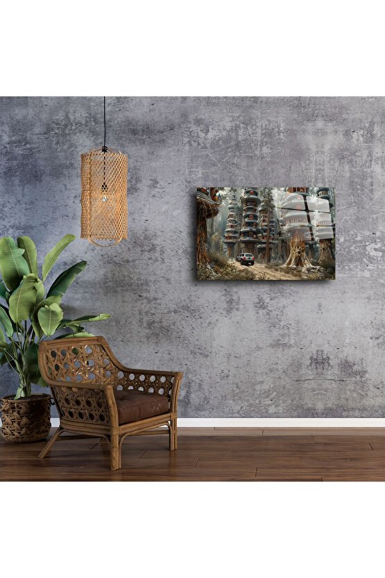 Cam Duvar Sanatı Doğa Temalı Panel