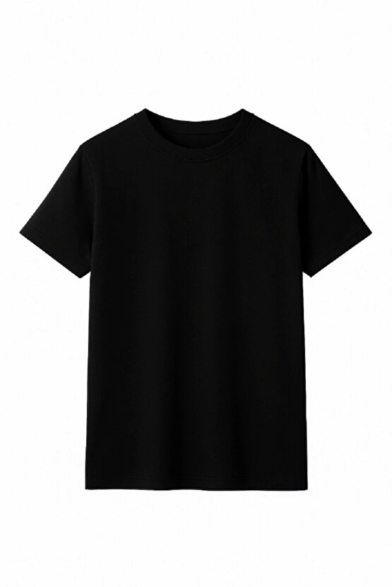 Çocuk Arka Sizin Tasarımınız Basic Tshirt - Siyah