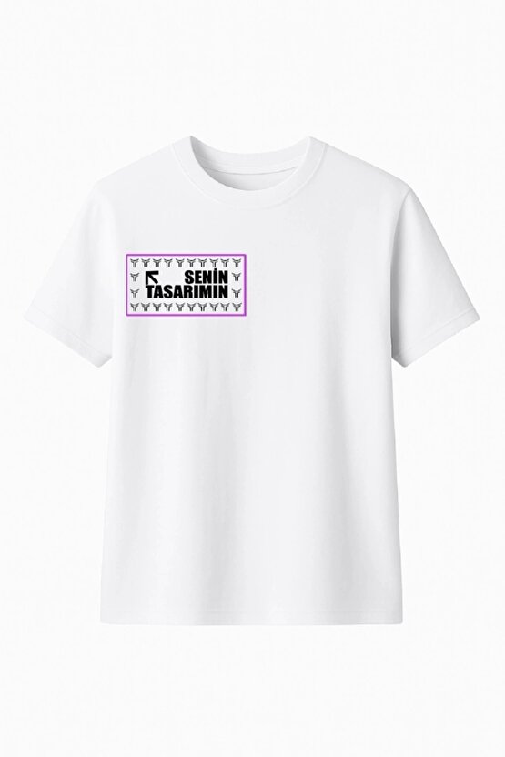 Çocuk Ön Sizin Tasarımınız Basic Tshirt - Beyaz