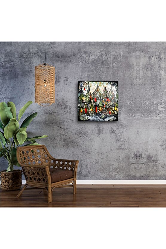 Masalsı Köy Temalı Cam Tablo