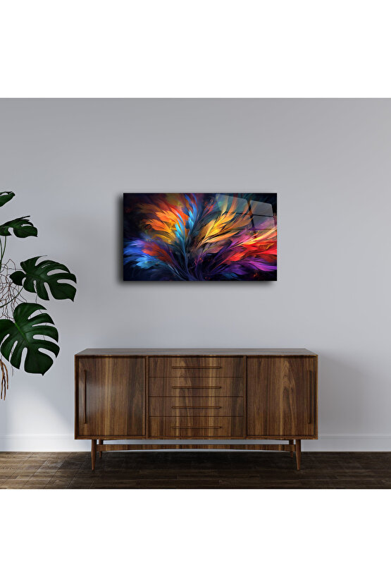 Karışık Desenler Cam Tablo Duvar Dekoru 1