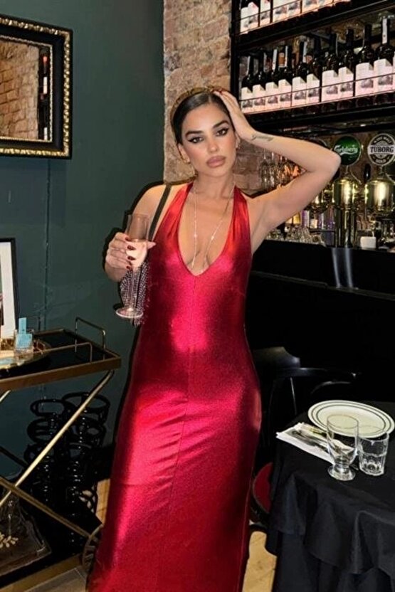 Felicia Sırt Dekolteli Elbise 2583-08