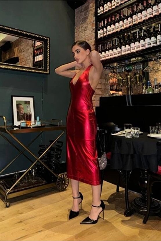 Felicia Sırt Dekolteli Elbise 2583-08