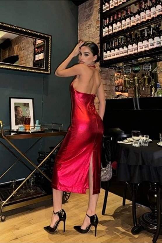 Felicia Sırt Dekolteli Elbise 2583-08