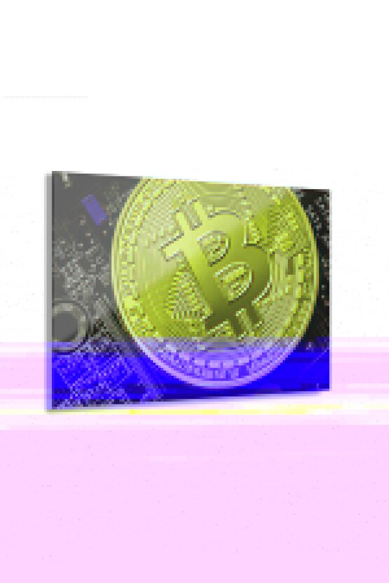 Bitcoin Kripto BTC Crypto Para 3 Cam Tablo Duvar Dekoru