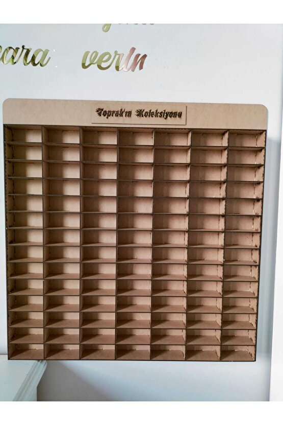 Ahşap 3mm Mdf Çocuk Odası Oyuncak Araba Duvar Rafı 100 Araçlık