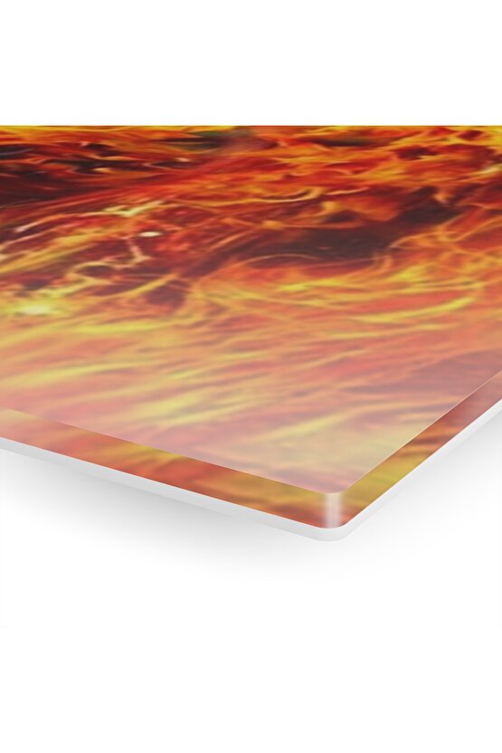 Ateşten At Cam Tablo Duvar Dekoru