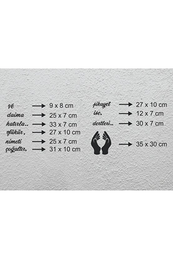 120*80 Cm Ve Daima Hatırla Şükür Nimeti Çoğaltır Şikayet Ise Dertleri Ahşap Duvar Yazısı