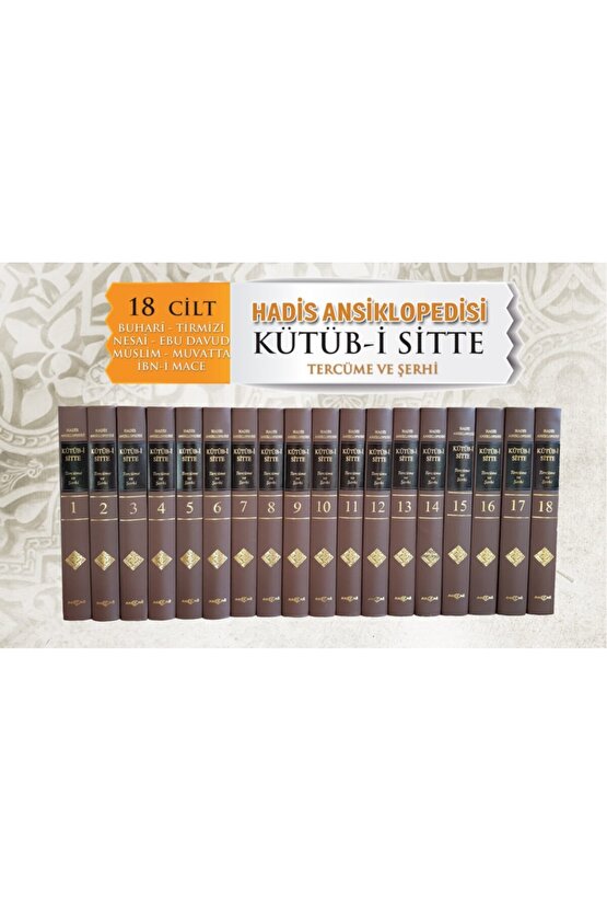 9786053425908 Kütüb-i Sitte Tk B.boy 18 Cilt-ibrahim Canan