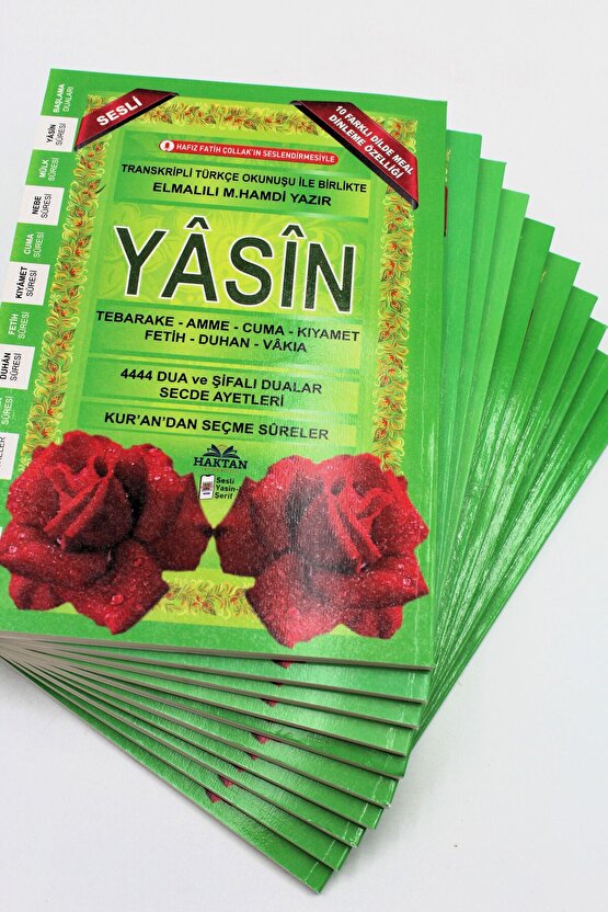 Ekonomik Hediyelik 10 Adet Yasin-i Şerif Yeşil Renk 80 Shf. Orta Boy(17x24cm) QR KodMealArapça