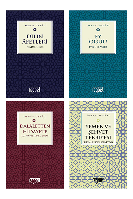İmam Gazali Dilin Afetleri - Ey Oğul - Dalaletten Hidayete - Yemek ve Şehvet Terbiyesi 4lü Set