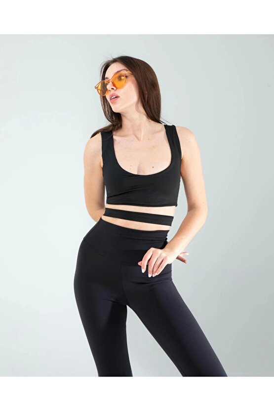 Siyah Onu Kurdeleli Askili Dalgic Crop – Uygun Fiyatlı, Hızlı Kargo, - Şık Tasarım