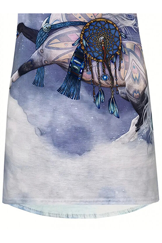 Edolika Kadın Kısa Kollu Bisiklet Yaka Salaş Süprem Bluz