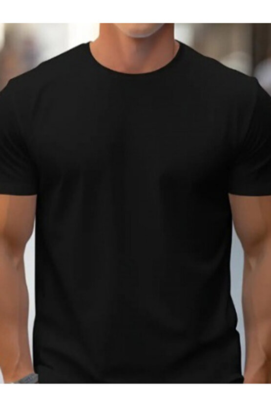 munn collection Erkek Kısa Kollu Bisiklet Yaka Iki Iplik Tişört