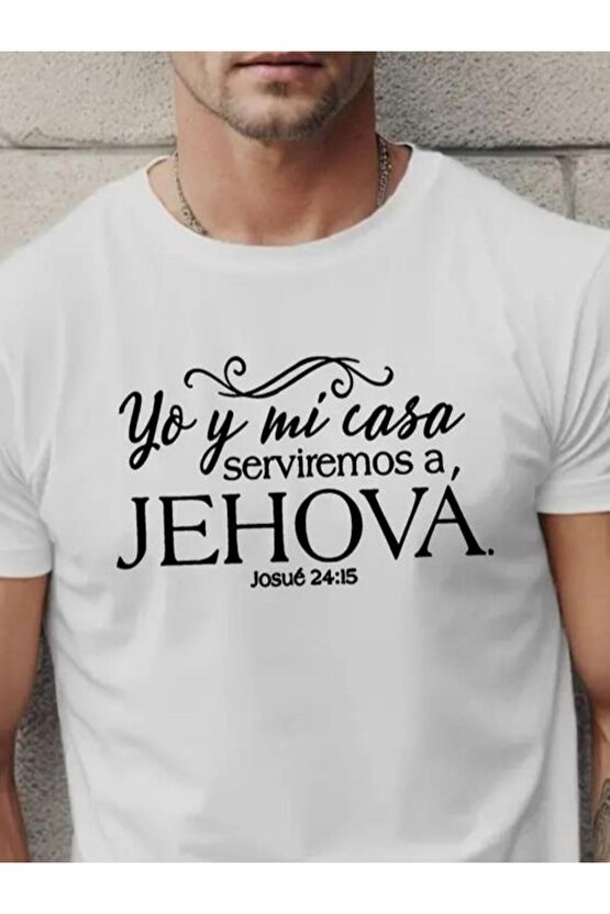 Erkek Jehova Baskılı Süprem T-shirt