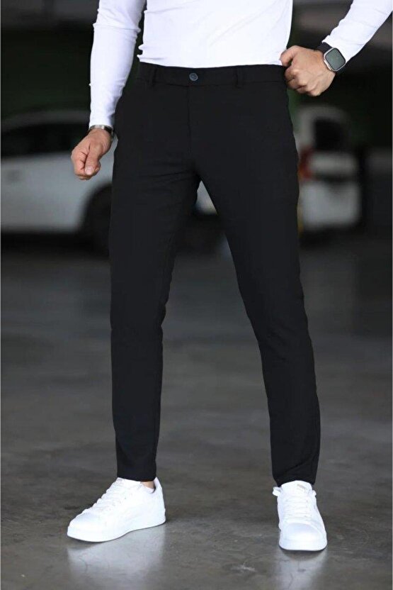 Erkek Düz Kesim Bilek Boy Kumaş Pantolon