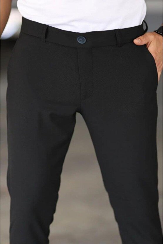 Erkek Düz Kesim Bilek Boy Kumaş Pantolon