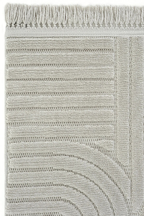 Dizayn Kaymaz Taban Koridor Halısı Kesme Yolluk Mutfak Halısı Modern Salon Halısı 1090 GRİ